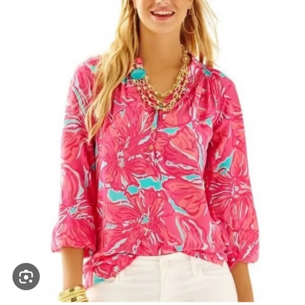 Flirty Sea Print Elsa Top Lilly Pulitzer